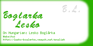 boglarka lesko business card